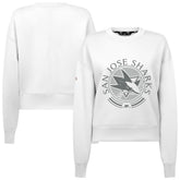 San Jose Sharks Levelwear Women's Slate & Snow Sponge Tri-Blend Sweatshirt - White | NHL on sale