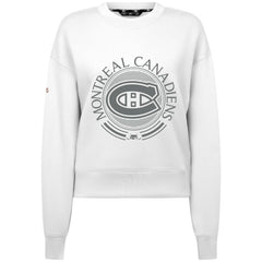 Montreal Canadiens Levelwear Women's Slate & Snow Sponge Tri-Blend Sweatshirt - White | NHL Clearance