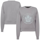 Toronto Maple Leafs Levelwear Women's Slate & Snow Sponge Tri-Blend Sweatshirt - Gray | NHL on sale