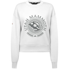 Utah Mammoth Levelwear Women's Slate & Snow Sponge Tri-Blend Sweatshirt - White | NHL Clearance
