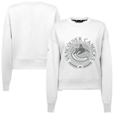 Vancouver Canucks Levelwear Women's Slate & Snow Sponge Tri-Blend Sweatshirt - White | NHL near me