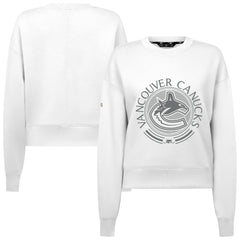 Vancouver Canucks Levelwear Women's Slate & Snow Sponge Tri-Blend Sweatshirt - White | NHL near me