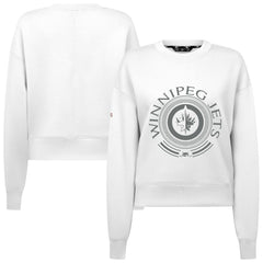 Winnipeg Jets Levelwear Women's Slate & Snow Sponge Tri-Blend Sweatshirt - White | NHL near me
