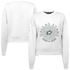 Dallas Stars Levelwear Women's Slate & Snow Sponge Tri-Blend Sweatshirt - White | NHL Clearance