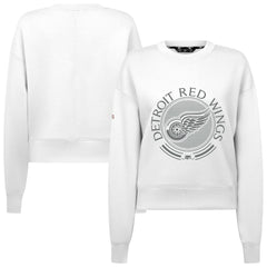 Detroit Red Wings Levelwear Women's Slate & Snow Sponge Tri-Blend Sweatshirt - White | NHL online