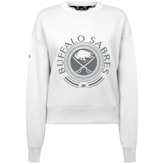 Buffalo Sabres Levelwear Women's Slate & Snow Sponge Tri-Blend Sweatshirt - White | NHL Clearance