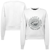 Minnesota Wild Levelwear Women's Slate & Snow Sponge Tri-Blend Sweatshirt - White | NHL Clearance