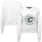 Calgary Flames Levelwear Women's Slate & Snow Sponge Tri-Blend Sweatshirt - White | NHL sale