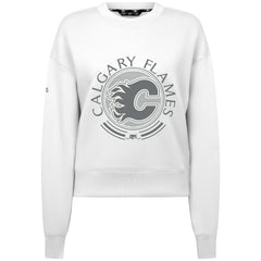 Calgary Flames Levelwear Women's Slate & Snow Sponge Tri-Blend Sweatshirt - White | NHL sale