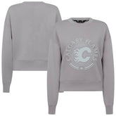 Calgary Flames Levelwear Women's Slate & Snow Sponge Tri-Blend Sweatshirt - Gray | NHL Clearance