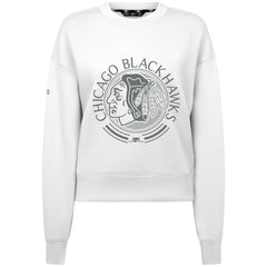 Chicago Blackhawks Levelwear Women's Slate & Snow Sponge Tri-Blend Sweatshirt - White | NHL online