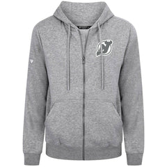 New Jersey Devils Levelwear Podium Chenille Logo Full-Zip Hoodie - Gray | NHL discount