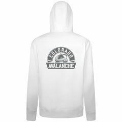 Colorado Avalanche Levelwear Podium Chenille Logo Full-Zip Hoodie - White | NHL Lifestyle