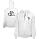 Toronto Maple Leafs Levelwear Podium Chenille Logo Full-Zip Hoodie - White | NHL Clearance