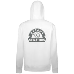 Ottawa Senators Levelwear Podium Chenille Logo Full-Zip Hoodie - White | NHL Clearance