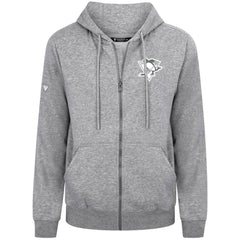 Pittsburgh Penguins Levelwear Podium Chenille Logo Full-Zip Hoodie - Gray | NHL near me