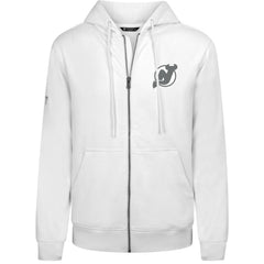 New Jersey Devils Levelwear Podium Chenille Logo Full-Zip Hoodie - White | NHL online