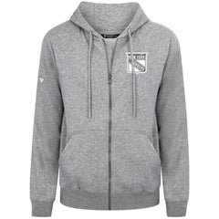 New York Rangers Levelwear Podium Banner Arch Full-Zip Hoodie - Gray | NHL discount