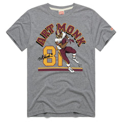 Art Monk Washington Commanders Homage Unisex Retired Player Classic Illustration Tri-Blend T-Shirt - Gray - NFL