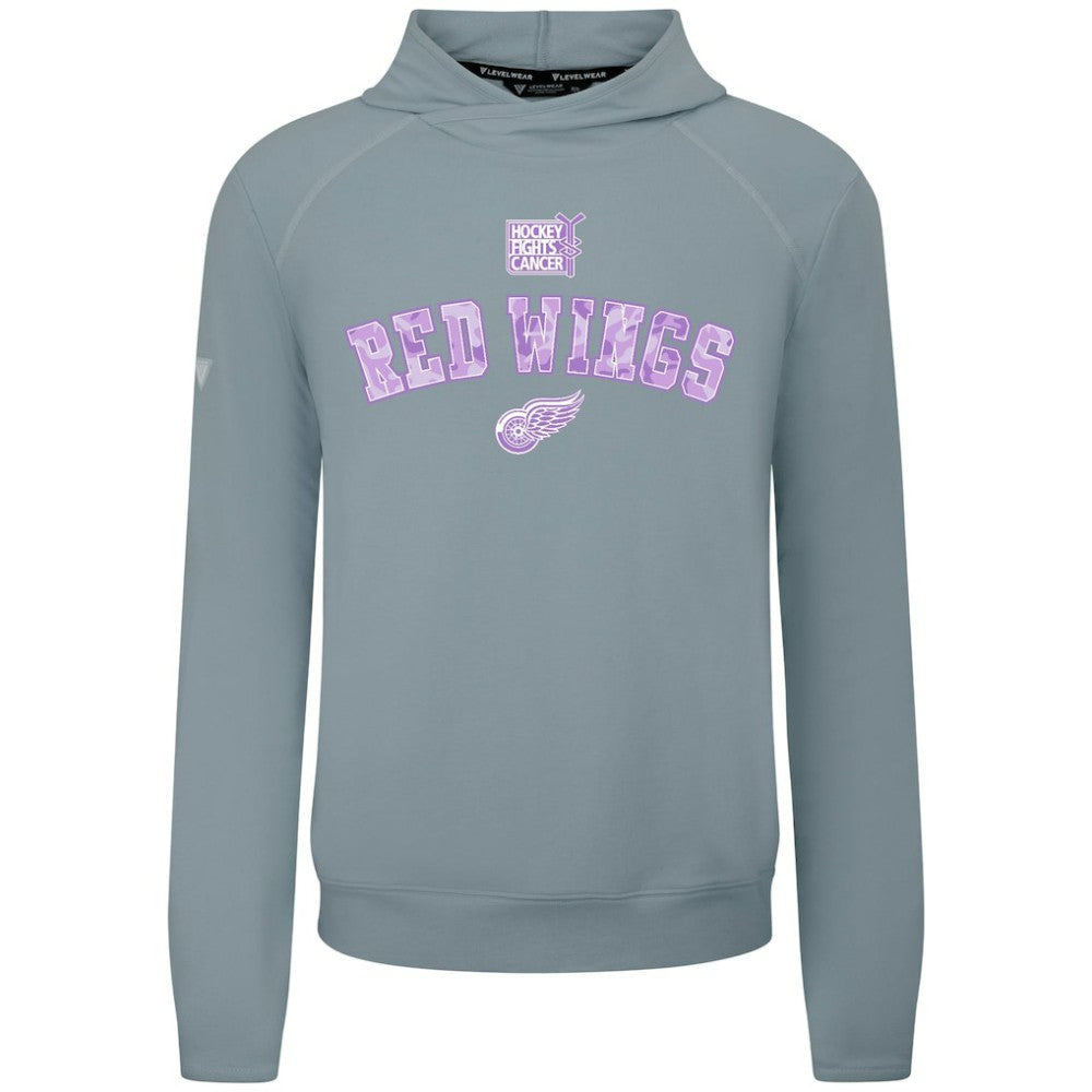 Detroit Red Wings Levelwear Hockey Fights Cancer Mandate Tri-Blend Hoodie - Gray | NHL discount