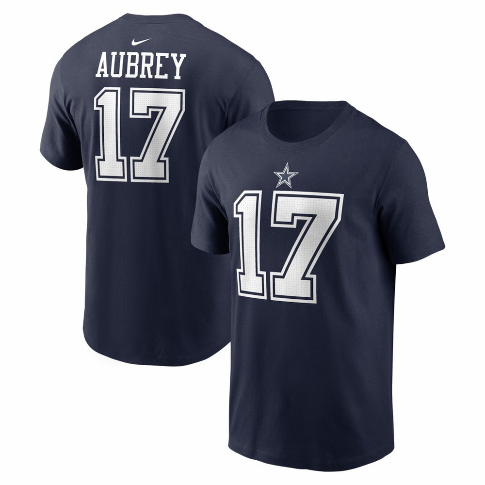 Brandon Aubrey Dallas Cowboys Name & Number T-Shirt - Navy - Nike