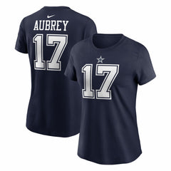 Brandon Aubrey Dallas Cowboys Women's Player Name & Number T-Shirt - Navy - Nike
