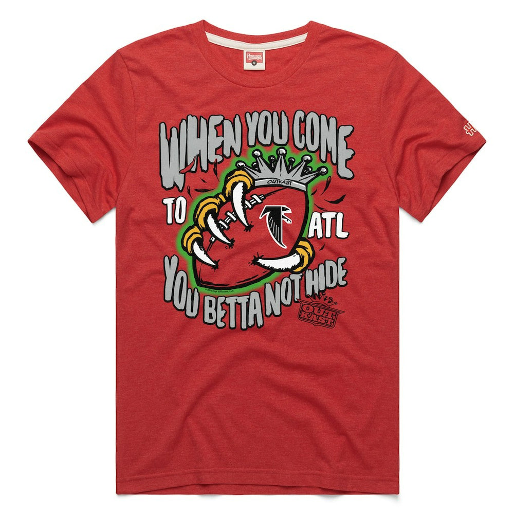 Atlanta Falcons x OutKast Homage Unisex You Betta Not Hide Tri-Blend T-Shirt - Red - NFL