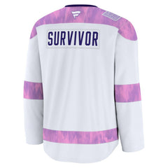 New Jersey Devils Fanatics Hockey Fights Cancer Survivor Practice Jersey - White | Fanatics Lifestyle