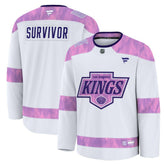 Los Angeles Kings Fanatics Hockey Fights Cancer Survivor Practice Jersey - White | Fanatics Lifestyle
