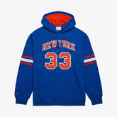 Mitchell & Ness Patrick Ewing New York Knicks Name & Number Hoodie Blue