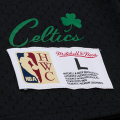 Mitchell & Ness Larry Bird Boston Celtics Mesh Name & Number Short Sleeve Hoodie Black