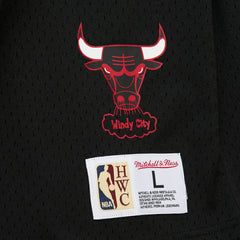 Mitchell & Ness Dennis Rodman Chicago Bulls Mesh Name & Number Short Sleeve Hoodie Black