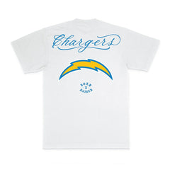 Los Angeles Chargers Born x Raised Unisex Fine Line T-Shirt - White - NFL