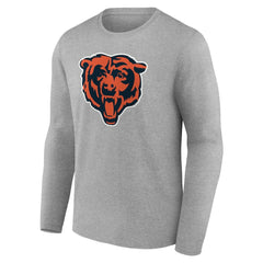 Chicago Bears Team Authentic Personalized Name & Number Long Sleeve T-Shirt - Gray - NFL