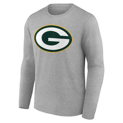 Green Bay Packers Team Authentic Personalized Name & Number Long Sleeve T-Shirt - Gray - NFL