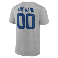 Indianapolis Colts Team Authentic Personalized Name & Number T-Shirt - Gray - NFL