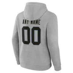 Las Vegas Raiders Team Authentic Personalized Name & Number Hoodie - Gray - NFL