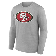 San Francisco 49ers Team Authentic Personalized Name & Number Long Sleeve T-Shirt - Gray - NFL