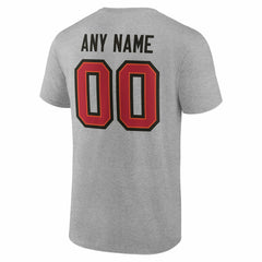 Tampa Bay Buccaneers Team Authentic Personalized Name & Number T-Shirt - Gray - NFL