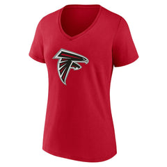 Atlanta Falcons Women's Team Authentic Personalized Name & Number V-Neck T-Shirt - Red - NFL