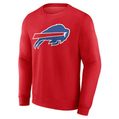 Buffalo Bills Team Authentic Personalized Name & Number Sweatshirt - Red - NFL