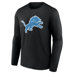 Detroit Lions Team Authentic Personalized Name & Number Long Sleeve T-Shirt - Black - NFL