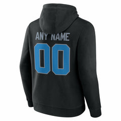 Detroit Lions Team Authentic Personalized Name & Number Hoodie - Black - NFL