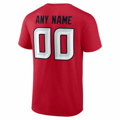 Houston Texans Team Authentic Personalized Name & Number T-Shirt - Red - NFL