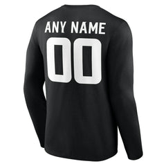 Minnesota Vikings Team Authentic Personalized Name & Number Long Sleeve T-Shirt - Black - NFL