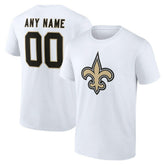 New Orleans Saints Team Authentic Personalized Name & Number T-Shirt - White - NFL