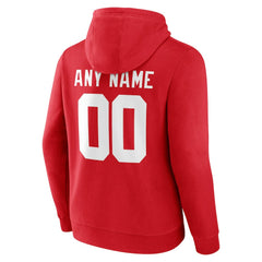 New York Giants Team Authentic Personalized Name & Number Hoodie - Red - NFL