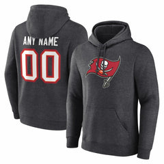 Tampa Bay Buccaneers Team Authentic Personalized Name & Number Hoodie - Charcoal - NFL
