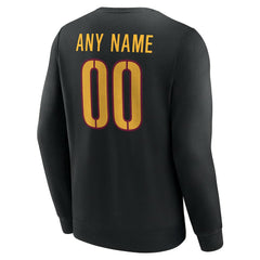 Washington Commanders Team Authentic Personalized Name & Number Sweatshirt - Black - NFL