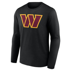 Washington Commanders Team Authentic Personalized Name & Number Long Sleeve T-Shirt - Black - NFL